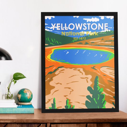 Poster Parc national de Yellowstone Grand Prismatic Sprin