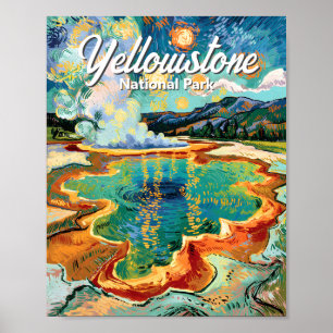 Poster Parc national de Yellowstone Grand Prismatic Van G