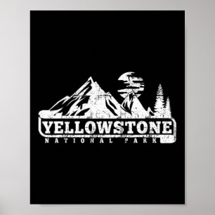 Poster Parc national de Yellowstone J'adore randonnée Vag
