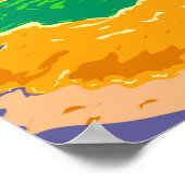 Poster Parc national de Yellowstone Matin Glory Pool Rétr (Coin)