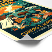 Poster Parc national de Yellowstone Rétro 1950 (Coin)