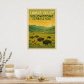 Poster Parc national de Yellowstone - vallée de Lamar V01 (Cuisine)