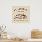 Poster Parc national de Yellowstone vintage (Cuisine)