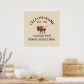 Poster Parc national de yellowstone Wyoming (Cuisine)