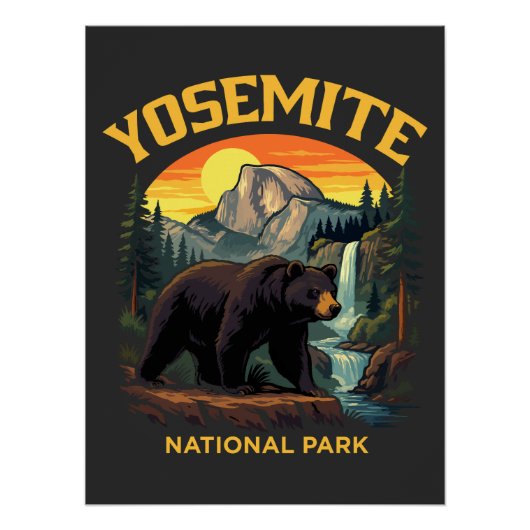 Poster Parc national de Yosemite (Devant)