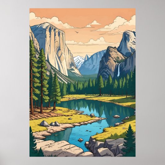 Poster Parc national de Yosemite (Devant)