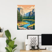 Poster Parc national de Yosemite (Bureau à domicile)