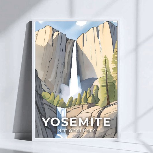 Poster Parc national de Yosemite | Aquarelle