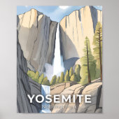 Poster Parc national de Yosemite | Aquarelle (Devant)