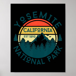 Poster Parc national de Yosemite Californie Randonnée Ou