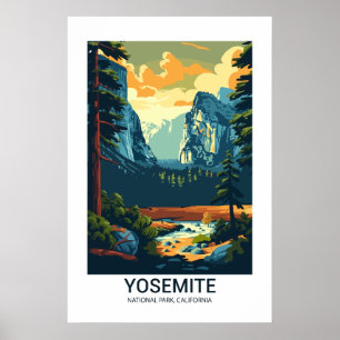 Poster Parc national de Yosemite Californie USA