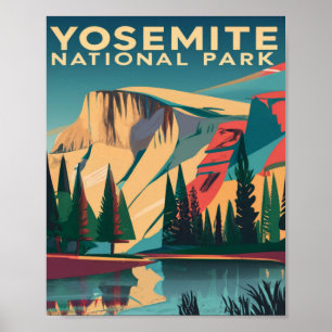 Poster Parc national de Yosemite Vintage
