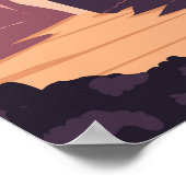 Poster Parc National De Zion Le Narrows Retro (Coin)