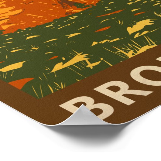 Poster Parc national des Arches Utah Broken Arch Trail Re (Coin)