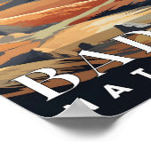 Poster Parc national des Badlands Paysage naturel Abstrai (Coin)