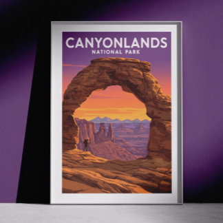 Poster Parc national des Canyonlands vintage