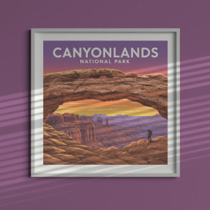 Poster Parc national des Canyonlands vintage