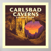 Poster Parc national des Cavernes de Carlsbad vintages (Devant)
