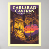 Poster Parc national des Cavernes de Carlsbad vintages (Devant)