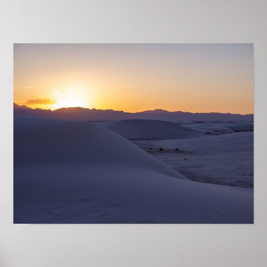 Poster Parc national des dunes de sable blanc (Devant)