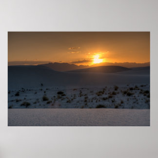 Poster Parc national des dunes de sable blanc