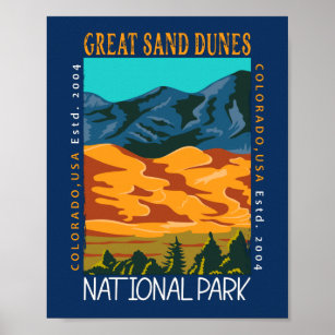 Poster Parc National Des Dunes De Sable Great Colorado Di