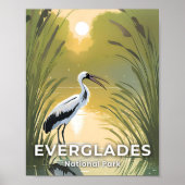 Poster Parc national des Everglades | Bouche aquarelle (Devant)