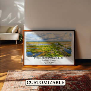 Poster Parc national des Everglades Floride, Aquarelle
