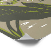 Poster Parc national des Everglades Floride Flamant rose  (Coin)