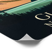 Poster Parc national des Glaciers Art contemporain (Coin)