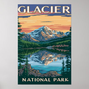 Poster Parc national des Glaciers Montana