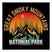 Poster Parc national des Great Smoky Mountains (Devant)