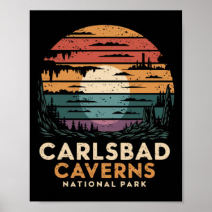 Poster Parc national des grottes de Carlsbad Nouveau-Mexi