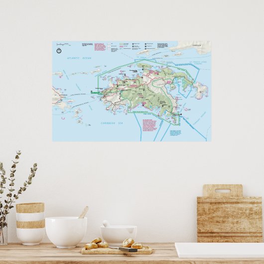 Poster Parc national des Îles Vierges (Cuisine)