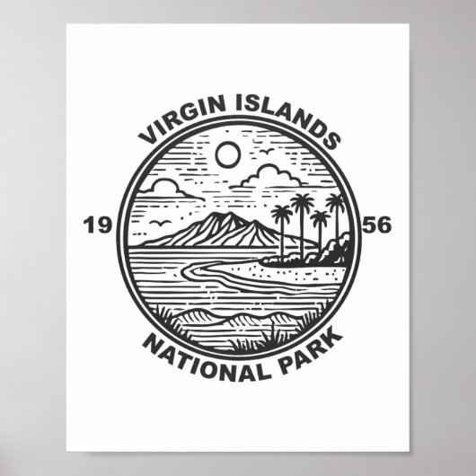 Poster Parc national des îles Vierges (Devant)