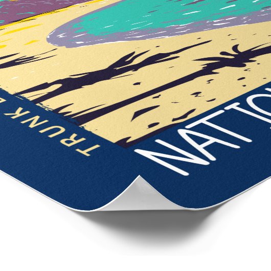 Poster Parc national des Îles Vierges Trunk Bay en état d (Coin)