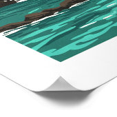 Poster Parc national des îles vintage Channel (Coin)