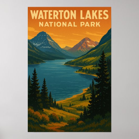 Poster Parc national des Lacs-Waterton (Devant)