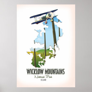 Poster parc national des montagnes de Wicklow Irlande car
