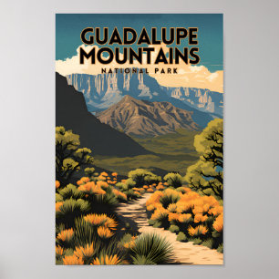Poster Parc national des Monts Guadalupe Retro Voyage