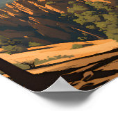 Poster Parc national des Pinnacles Vintage (Coin)