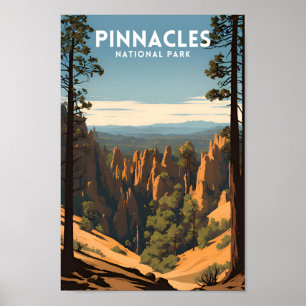 Poster Parc national des Pinnacles Vintage
