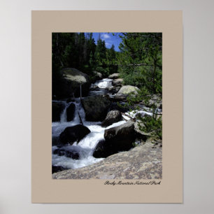 Poster Parc national des Rocheuses Chute d'eau