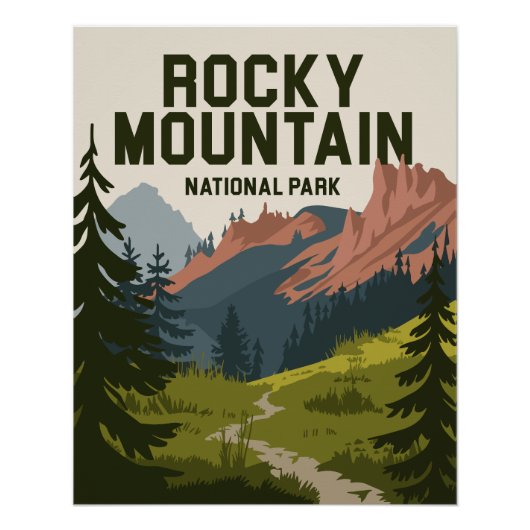 Poster Parc national des Rocheuses Colorado (Devant)