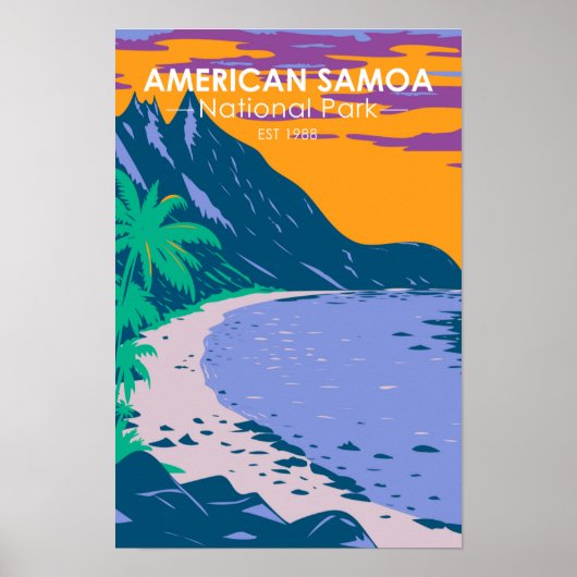 Poster Parc national des Samoa américaines Ofu Beach (Devant)