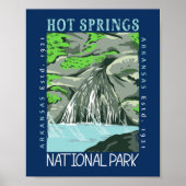 Poster Parc national des sources chaudes Arkansas en détr (Devant)