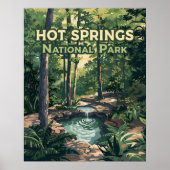 Poster Parc national des sources chaudes Arkansas Retro (Devant)