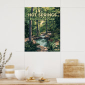 Poster Parc national des sources chaudes Arkansas Retro (Cuisine)