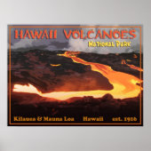 Poster Parc national des volcans d'Hawaii (Devant)