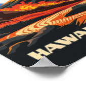 Poster Parc national des volcans d'Hawaii Mauna Loa Vinta (Coin)